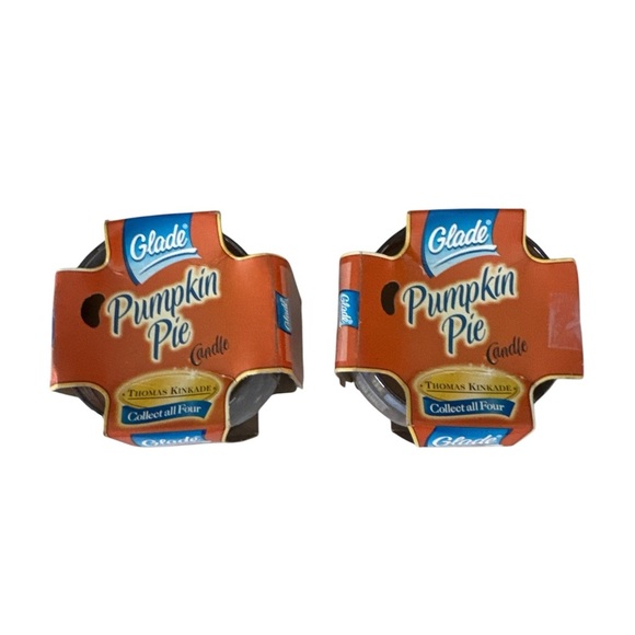 Glade Thomas Kinkade Limited Edition Pumpkin Pie Scented Candles Set of 2 2005 - Picture 4 of 5